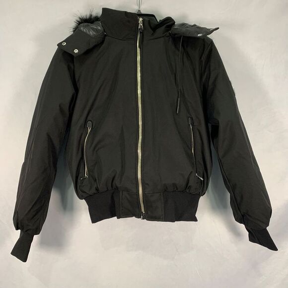 Rudsak MAUDE WOMEN'S DOWN BOMBER WITH FAUX FUR Black